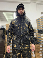 Костюм Горка 6 флис лайт / осень-зима / чёрный мультикам 1