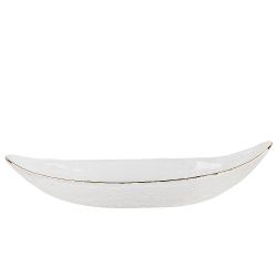 Блюдо сервировочное "Frost stripe" (белое) 30*14*5,5см (стекло) (транспортная упаковка)