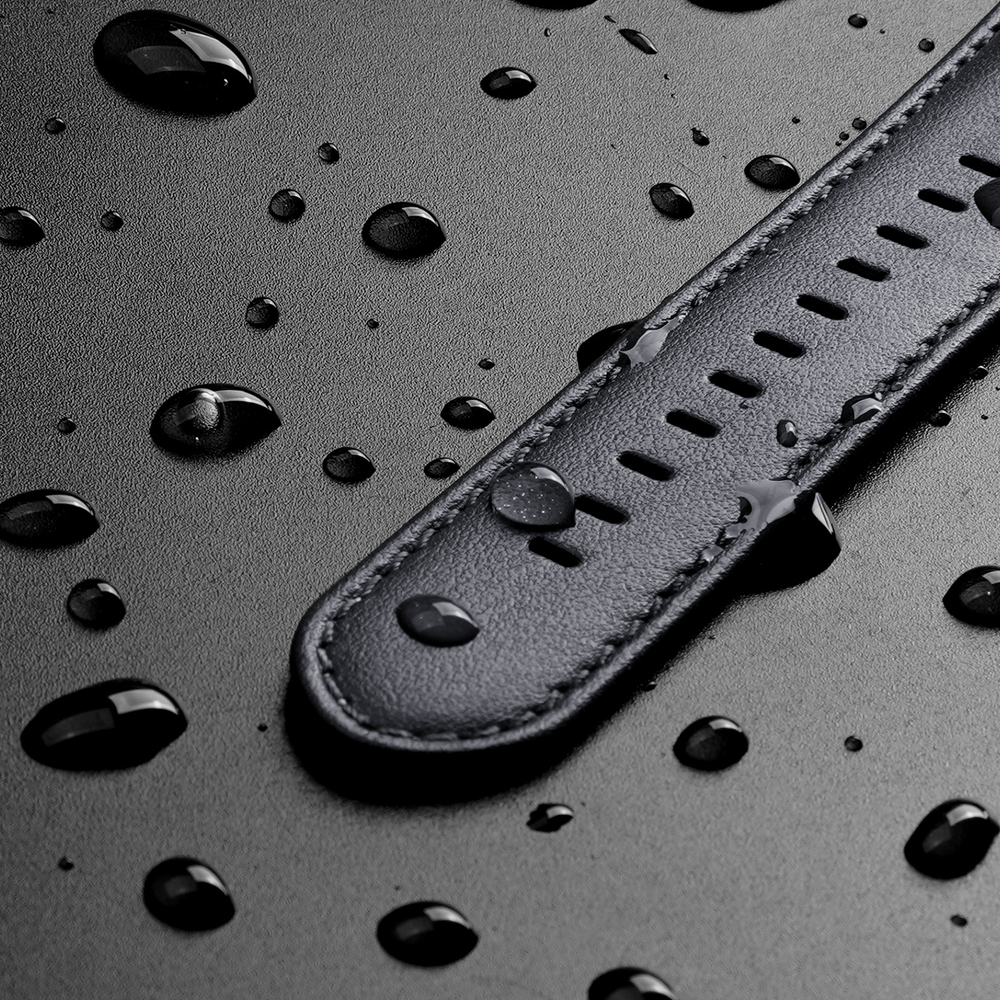 Ремешок из кожи синего цвета от Dux Ducis для смарт часов Apple Watch 42, 44, 45, 46, 49мм, серия YS Series