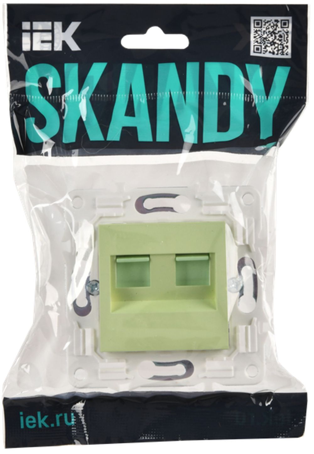 SKANDY Розетка компьютерная двойная RJ45 кат.6 SK-K04G мятный IEK