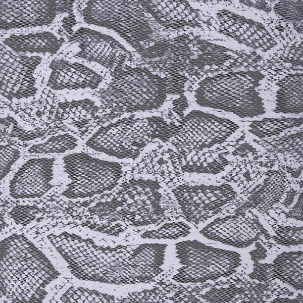 Сетка бельевая эластичная 100 г/м², шир.160 см / 1 метр, принт Питон, TBY.SZ025816, белый+черный