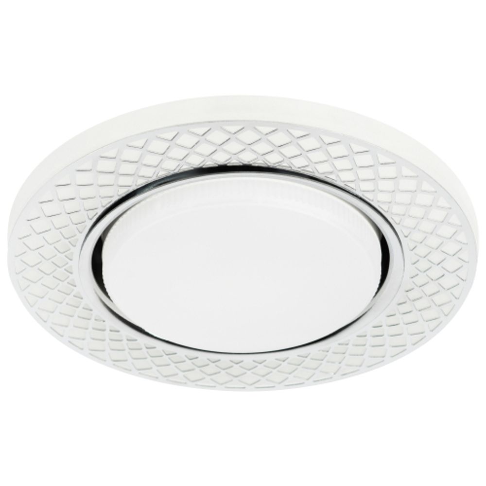 Светильник встраиваемый ЭРА KL79 WH/CH под лампу GX53 белый/хром | Встраиваемые светильники Для ламп GX53