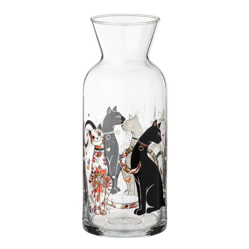 ГРАФИН С КРЫШКОЙ/СТАКАНОМ "ПАРИЖСКИЕ КОТЫ" 700МЛ