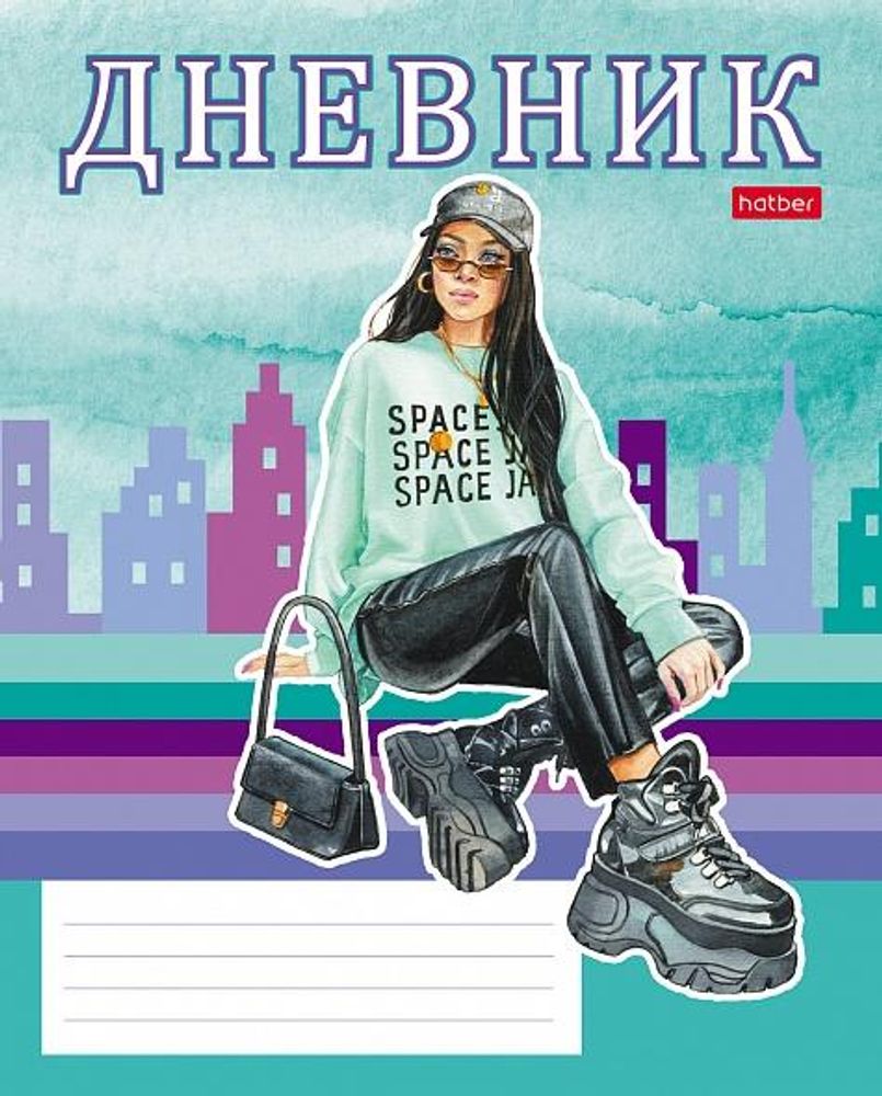 Дневник школьный (1-11) А5 40л. на скобе "Zoomer-girl" 40Д5В_28201 (Хатбер)