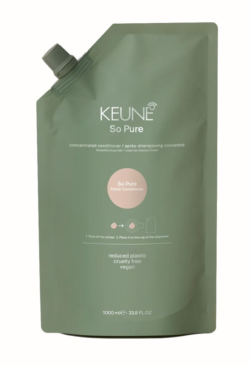 Keune So Pure Cпа Кондиционер ПОЛИРУЮЩИЙ Polish Conditioner Refill 1000 мл