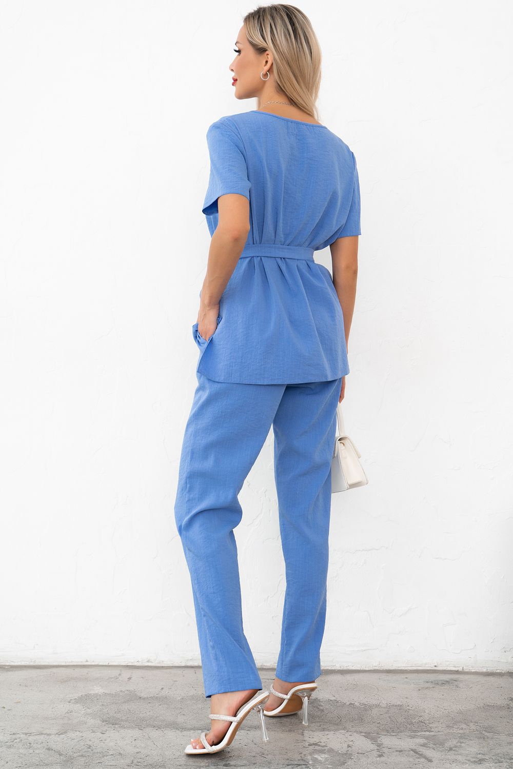 Костюм брючный (голубой) К11-81/6 Nikol