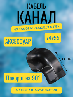 Аксессуары для кабель-канала "Арктика" RuVinil 74х55 (черные)
