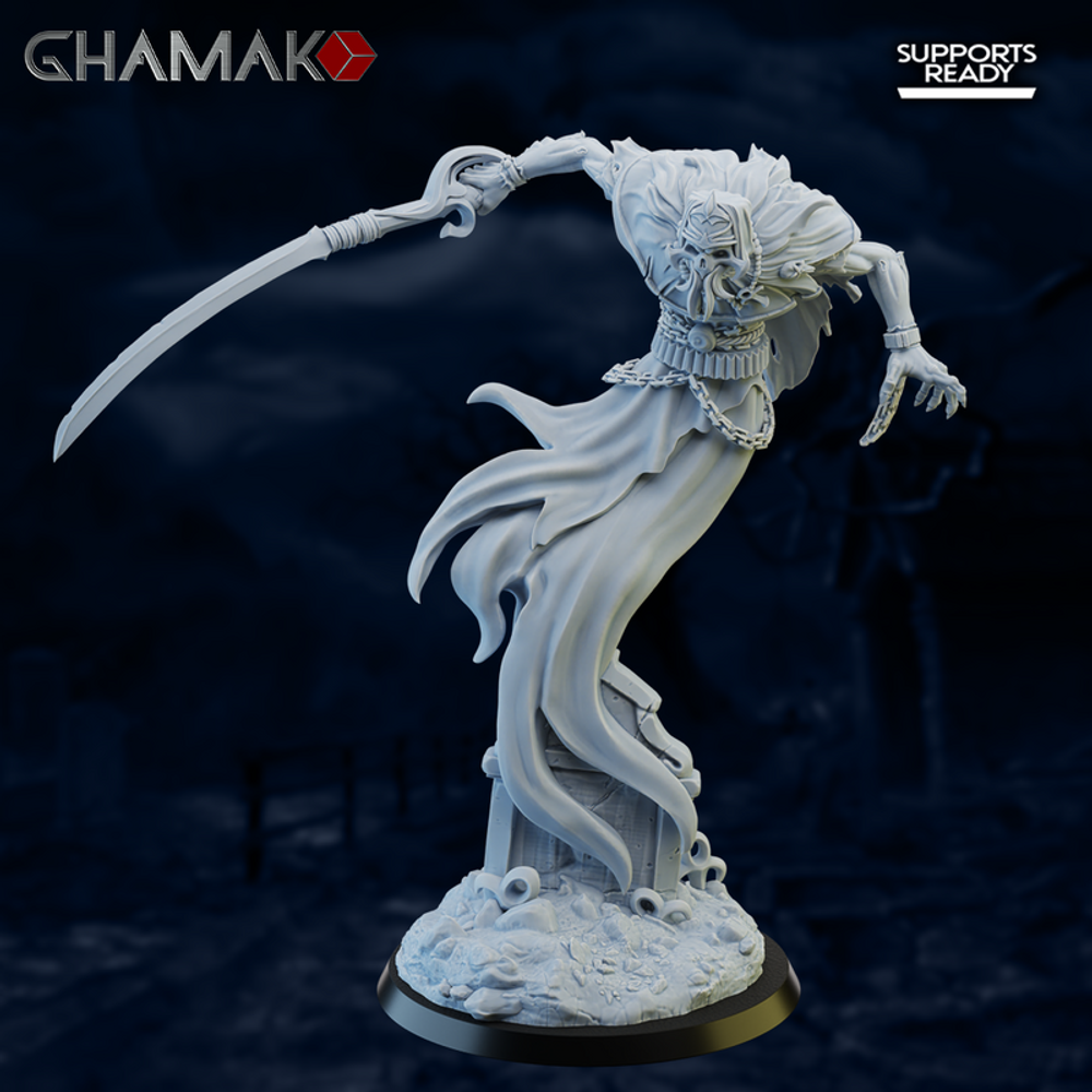 Grand Alliance Death Nighthaunt Bladegheist Revenant Призрачный мечник №5 миниатюра для dnd, днд, pathfinder, фентези, Настольная игра, НРИ, Варгейм, РПГ