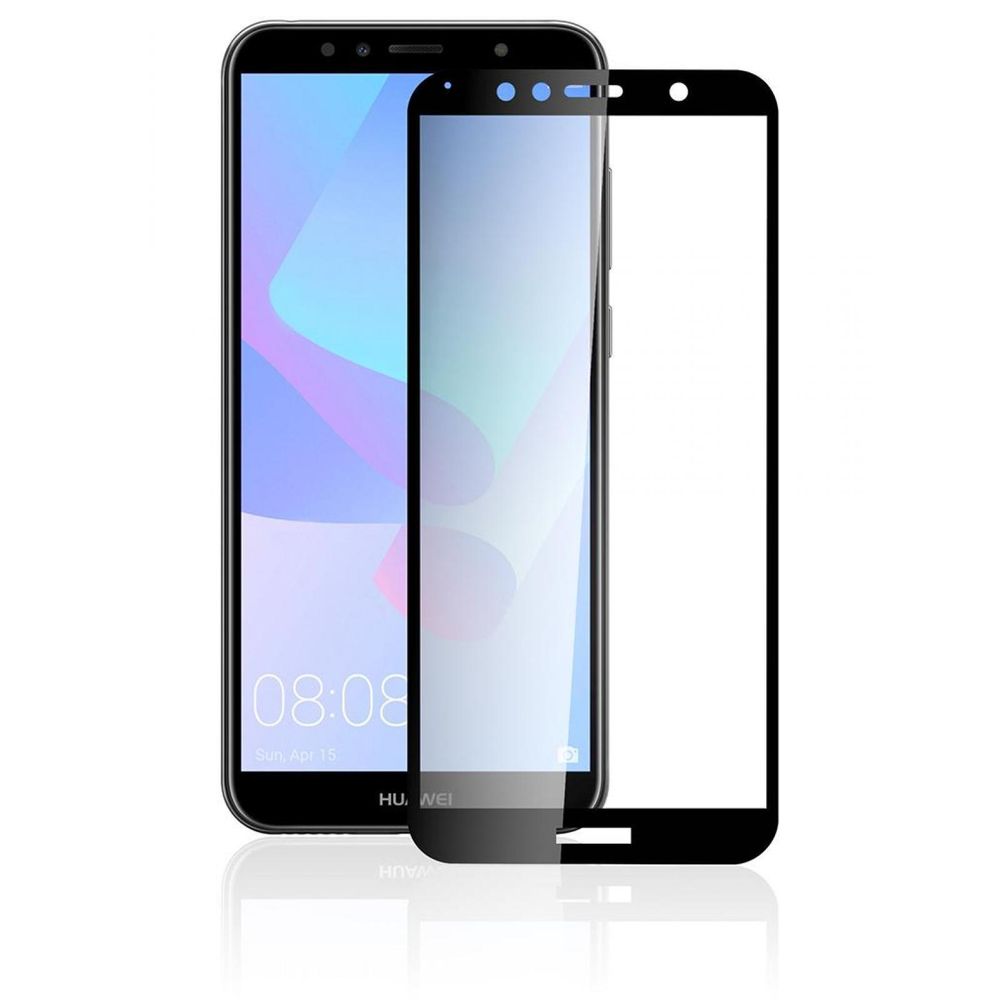 Защитное стекло &quot;С рамкой&quot; для Huawei Y6 2018/Y6 Prime 2018/Honor 7A Pro/Honor 7C Черное