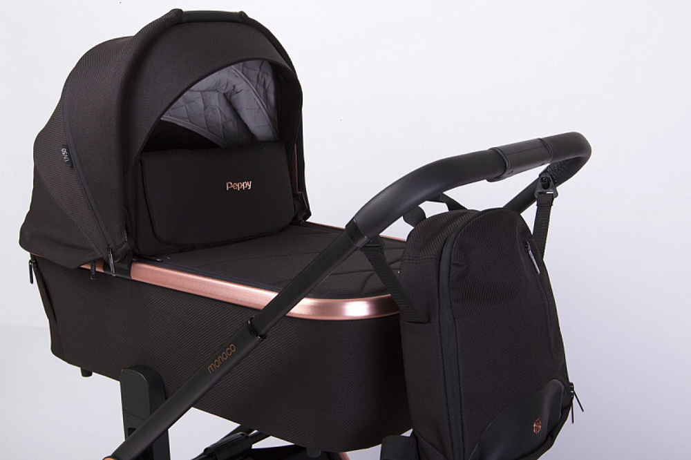 Детская коляска Peppy Monaco GP 3 в 1 Antrazit рама графит