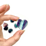 Сердце флюорит, 1 шт (16-18 гр)
