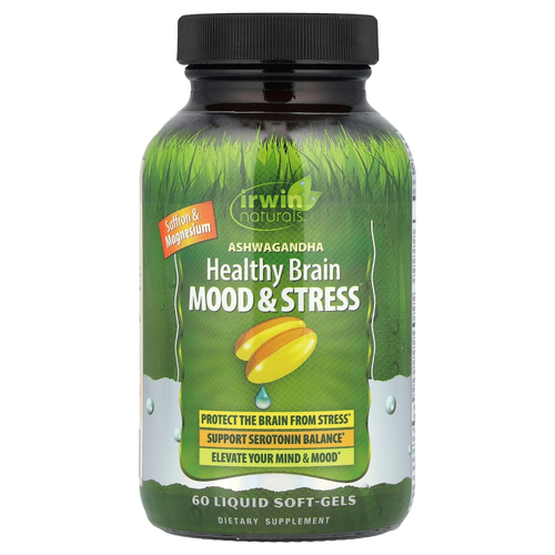 Irwin Naturals, Ashwagandha Healthy Brain Mood & Stress, 60 мягких таблеток