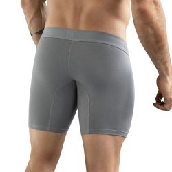 Мужские трусы боксеры серые удлиненные Clever CARIBBEAN LONG BOXER 088612