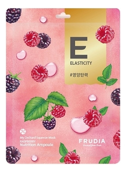 Frudia Маска тканевая тонизирующая с малиной - My orchard squeeze mask raspberry, 20г, шт
