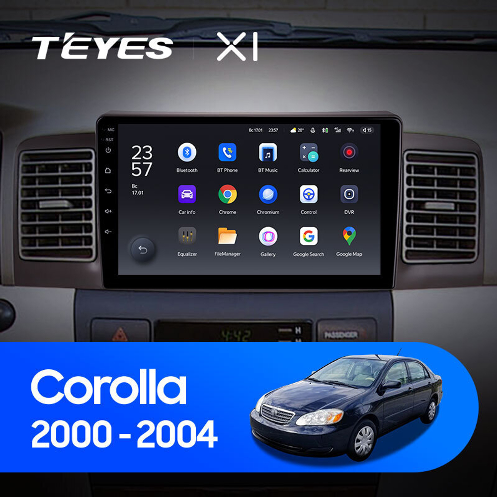 Teyes X1 9" для Toyota Corolla 2000-2004