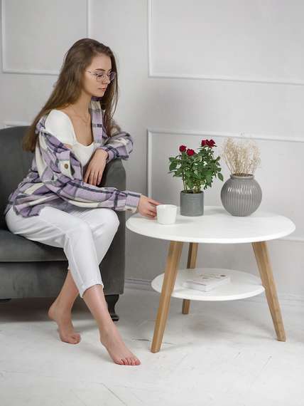 Стол журнальный BeautyStyle 17 белый/бук