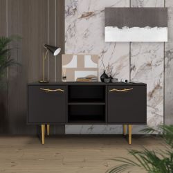 Тумба под ТВ Арт Колор matte 117см Стайл Голд Терпкий коричневый матовый