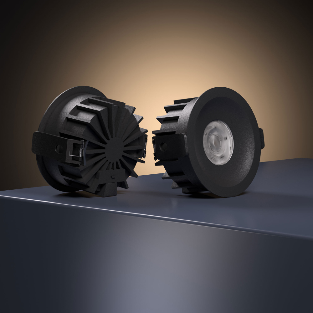 Встраиваемый светодиодный светильник Elektrostandard Combi 25068/LED 15W 4000K черный