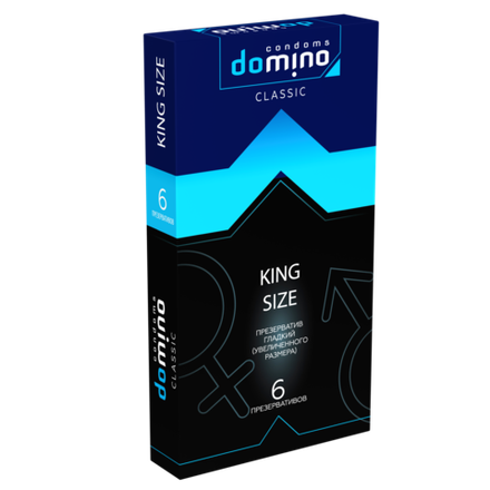 Презервативы гладкие DOMINO CLASSIC King size 6 шт