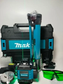 Лазерный уровень / нивелир 4х360 Makita с аксессуарами в сумке, зеленый луч 16 линий 4D