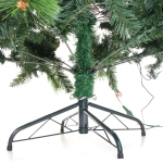 Елка светодиодная «Лесная метель» 150 см, ПВХ+леска (шишки и напыление), 407 веток, 140 ламп LED, Теплый белый