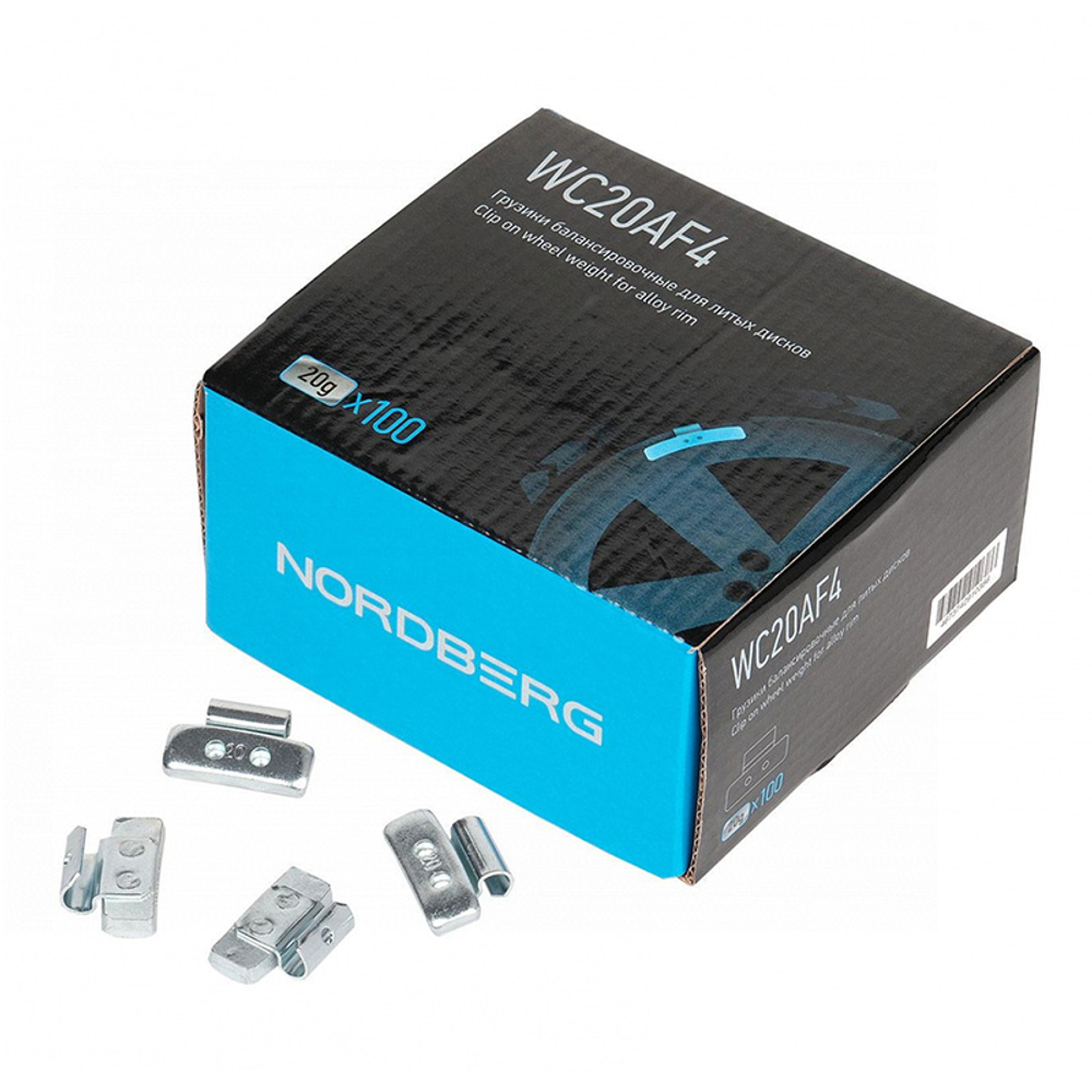 NORDBERG (WC20AF4) Грузики балансировочные для литых дисков Fe 20 г, 100 шт