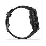 Garmin Fenix 7s Solar серый корпус, силиконовый ремешок чёрного цвета