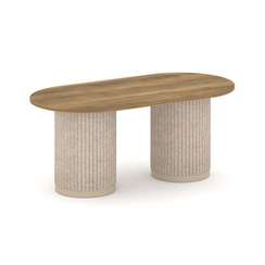 Felto Стол переговорный овальный PR.C.SPRG-006.D Сандал Янтарный/Металл Капучино/Крем-брюле 1800*900