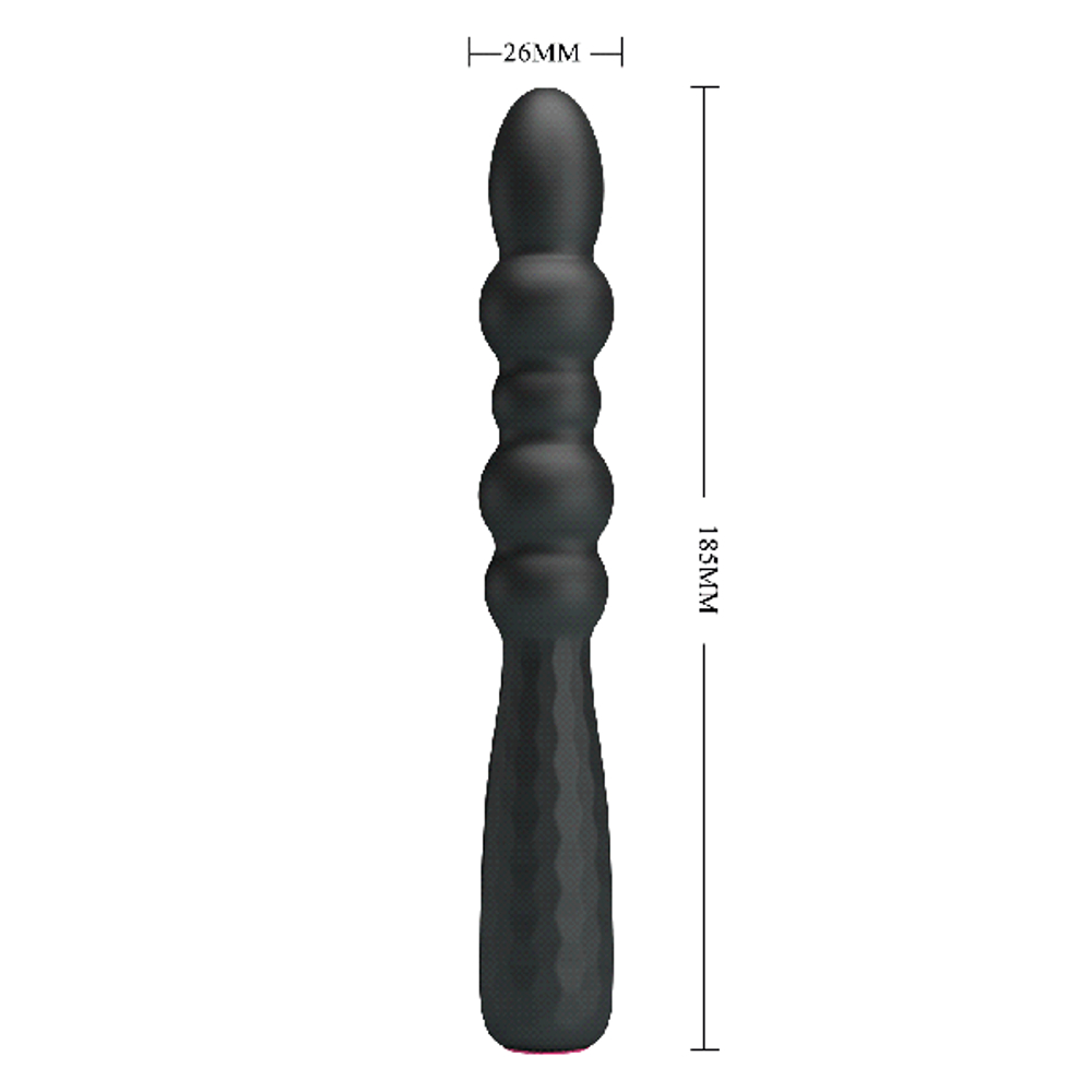 Черный гнущийся анальный вибратор 18,5см Mr.Play Vibrating Anal Plug BI-014758-1-MR