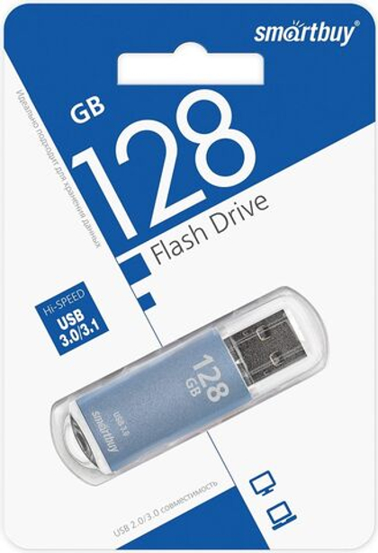 128GB USB Smartbuy V-Cut blue