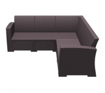 Диван пластиковый плетеный угловой с подушками Monaco Lounge Corner