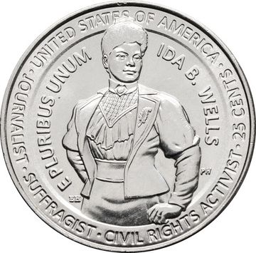 25 центов (1/4 доллара, квотер) 2025 США «Американские женщины - Журналистка Ида Белл Уэллс-Барнетт» (D)