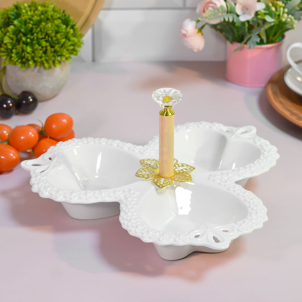 Менажница 3-х секционная 25см, ZD20232