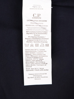 Поло с длинным рукавом C.P. Company Stretch Piquet Line Slim Navy