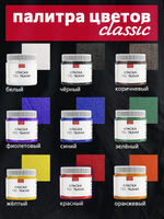 Краски по ткани «Сlassic» 9 цв., «Shabby Chic» 9 цв. и «Neon» 9 цв. по 20 мл