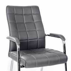 Кресло Barneo K-14 для посетителей и переговорных серый