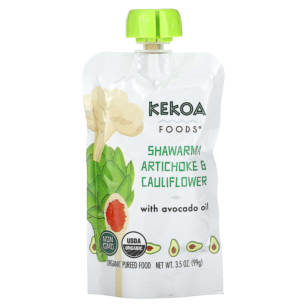 Kekoa, Органическое пюре, шаурма, артишок и цветная капуста, 99 г (3,5 унции)