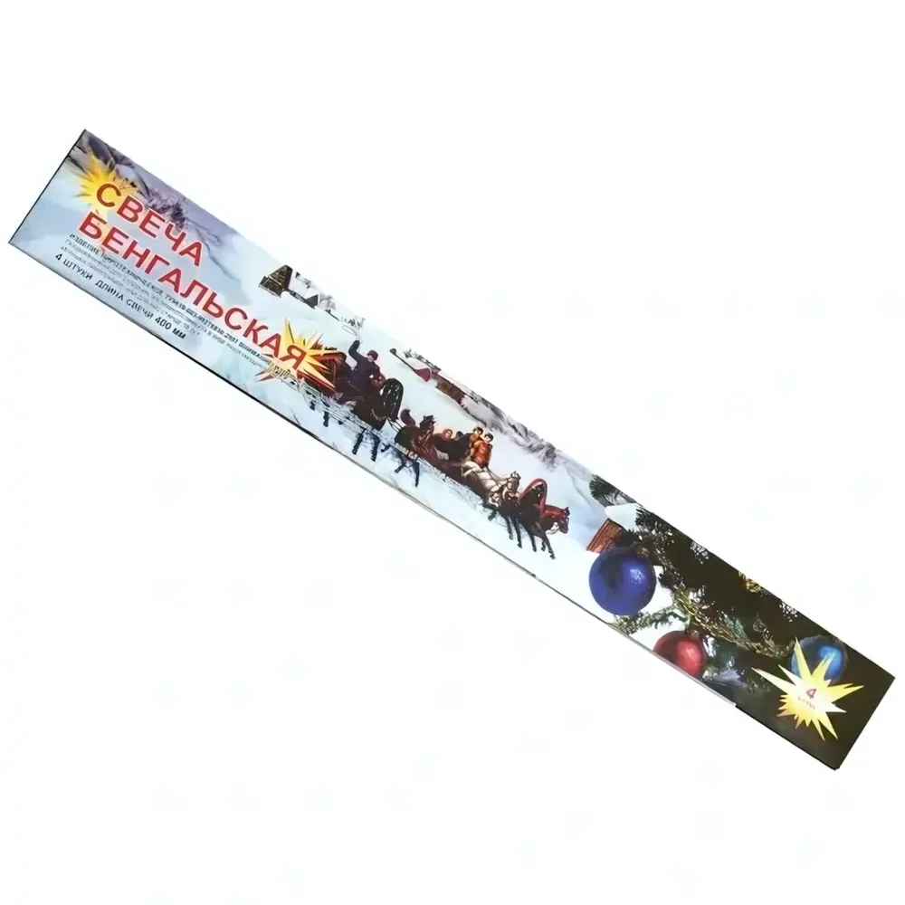 Свеча бенгальская 400 мм (4 шт.) 1/18/4, 2018-0392