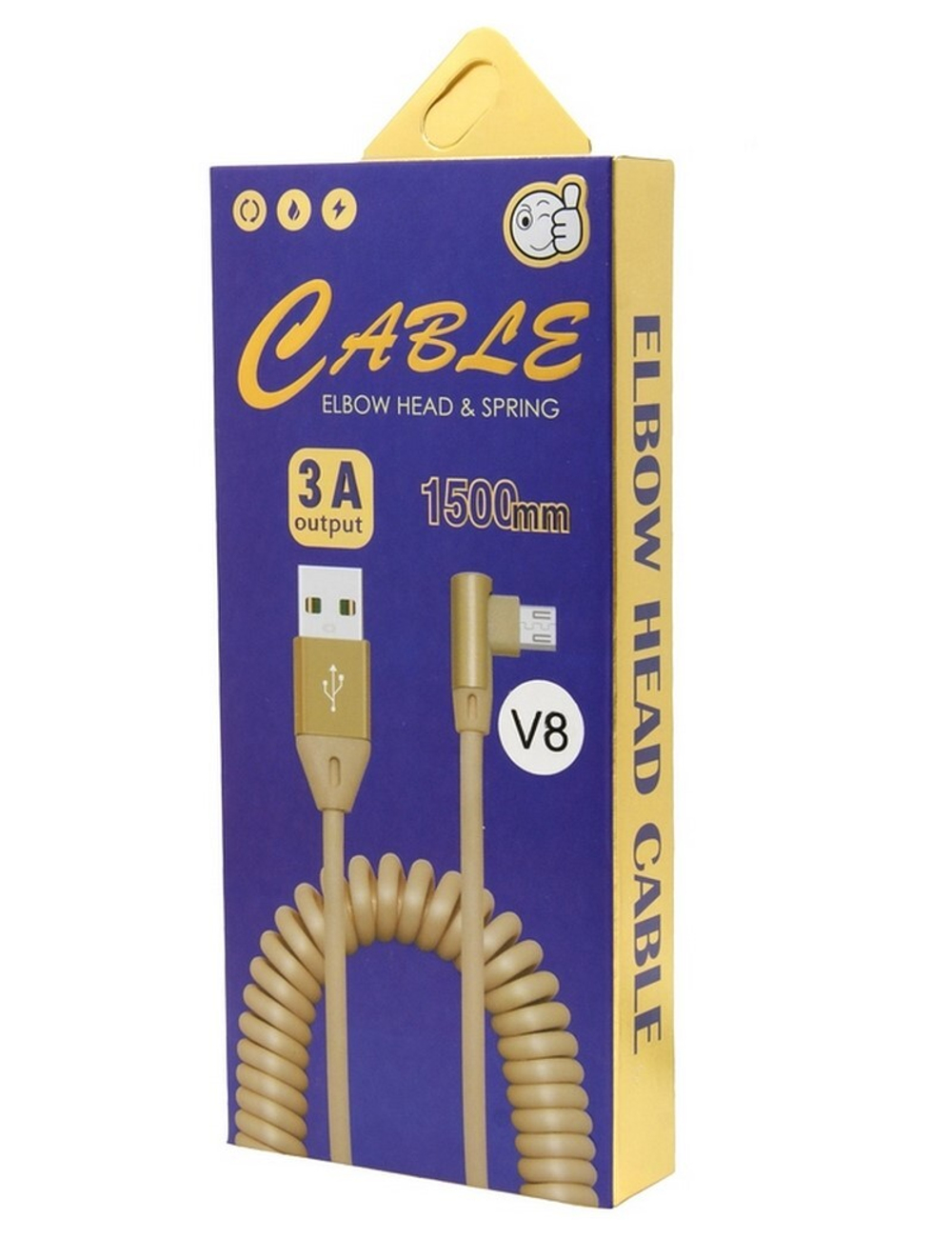 Кабель USB - Micro Spring L (черный) 1.5м