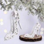 Подвеска «Туфли» 10 см (набор 2 шт), белый