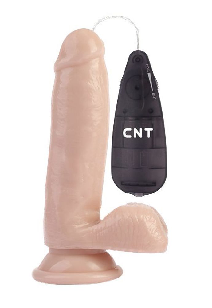 Телесный вибратор-реалистик 6.7 Stud Realistic Dildo - 17,5 см. (Цвет: телесный)