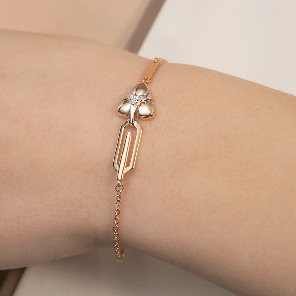 Браслет из комбинированного золота c бриллиантами Артикул: 05-0730-00-101-1111