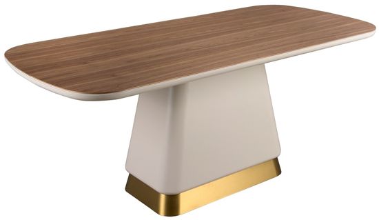 Прямоугольный обеденный стол 1166 из орехового и бежевого дерева 200х100 см Испания 