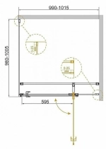Душевой уголок Cezares Valvola 100x100 VALVOLA-A-1-100-C-Cr стекло прозрачное/профиль хром