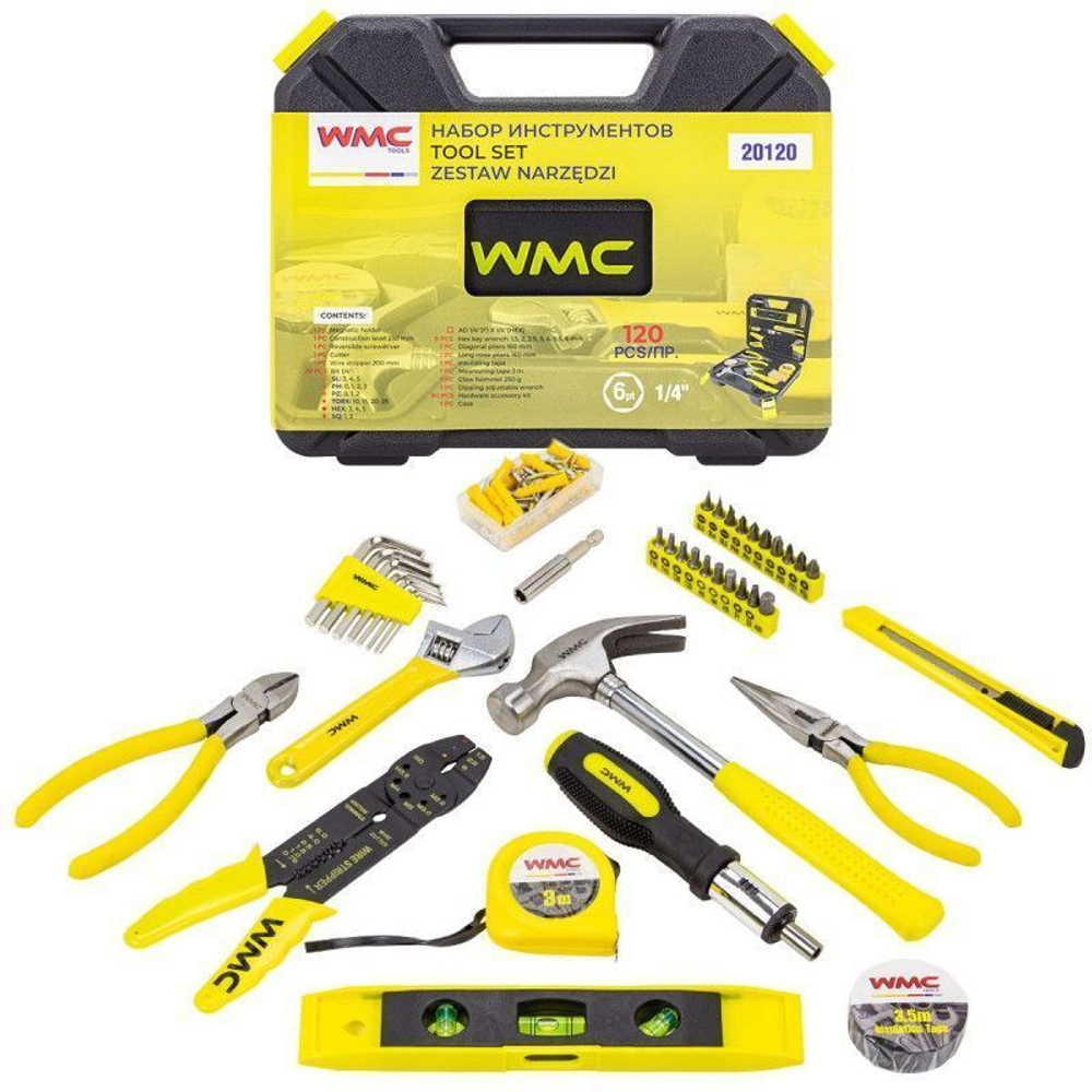 Набор инструментов 120пр.,в кейсе WMC TOOLS WMC-20120
