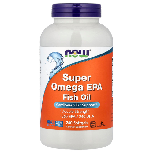 NOW Foods, Super Omega, рыбий жир с ЭПК, 240 капсул (1000 мг в 1 капсуле)