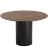 Стол обеденный Type D 120 см основание D 43 см (орех/черный)