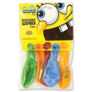 Набор шаров (12"/30 см) Губка Боб 5 шт.