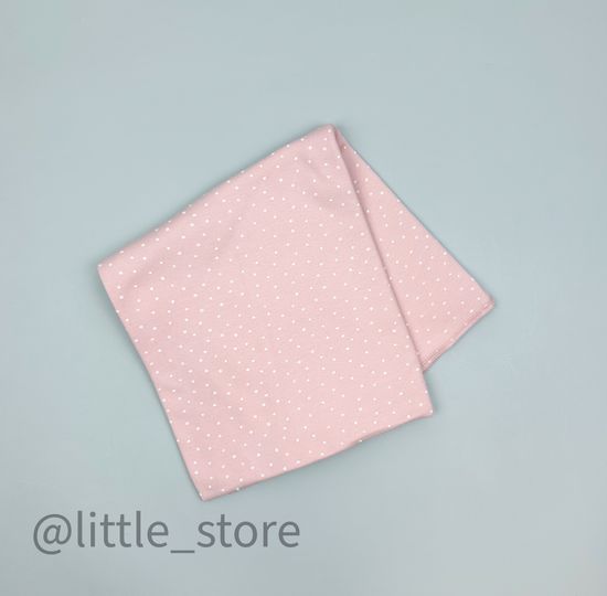 Пеленка хлопковая, Горошки на розовом жемчуге