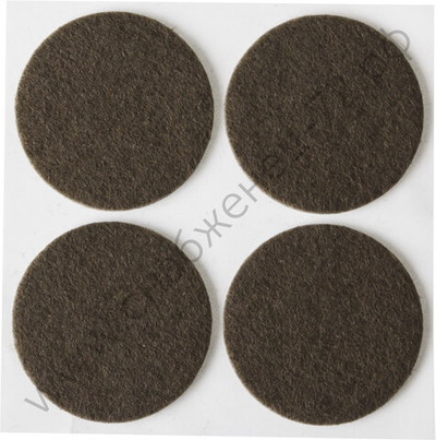 STAYER d 35 мм, самоклеящиеся, фетровые, 4 шт. коричневые, мебельные накладки (40910-35)